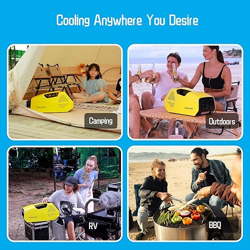 Miniatura 7 de A/C portátil para tienda de campaña, coche, furgoneta vida 2380BTU, 240W, bajo consumo de energía