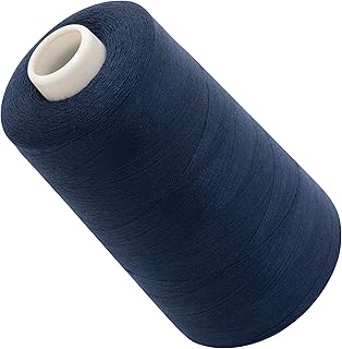 AERZETIX - C72683 - Bobina cónica de hilo de coser 120 (40/2) 4000 m - en poliéster - color azul oscuro - confección mercería cuerda cordón costura ropa marroquinería