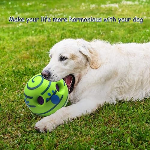 Miniatura 2 de Giggle Ball - Juguete interactivo para perros, divertidos sonidos de risa, entrenamiento de cachorros de pelota, para jugar con sonido divertido y