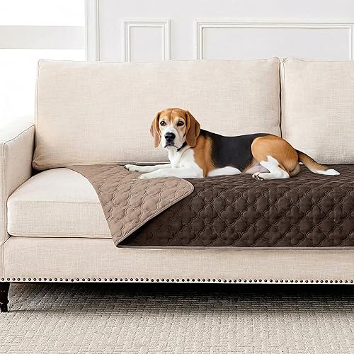 Miniatura 16 de Manta impermeable 100% de doble cara, funda de sofá lavable para perros, funda reversible para cama de perro, protector de muebles de sofá (gris