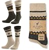 GoWith 2-in-4 Alpaca Wool Thermal Wash Soft Natural Winter Shoes Snow Pattern For Boots Women and Men Socks 3097