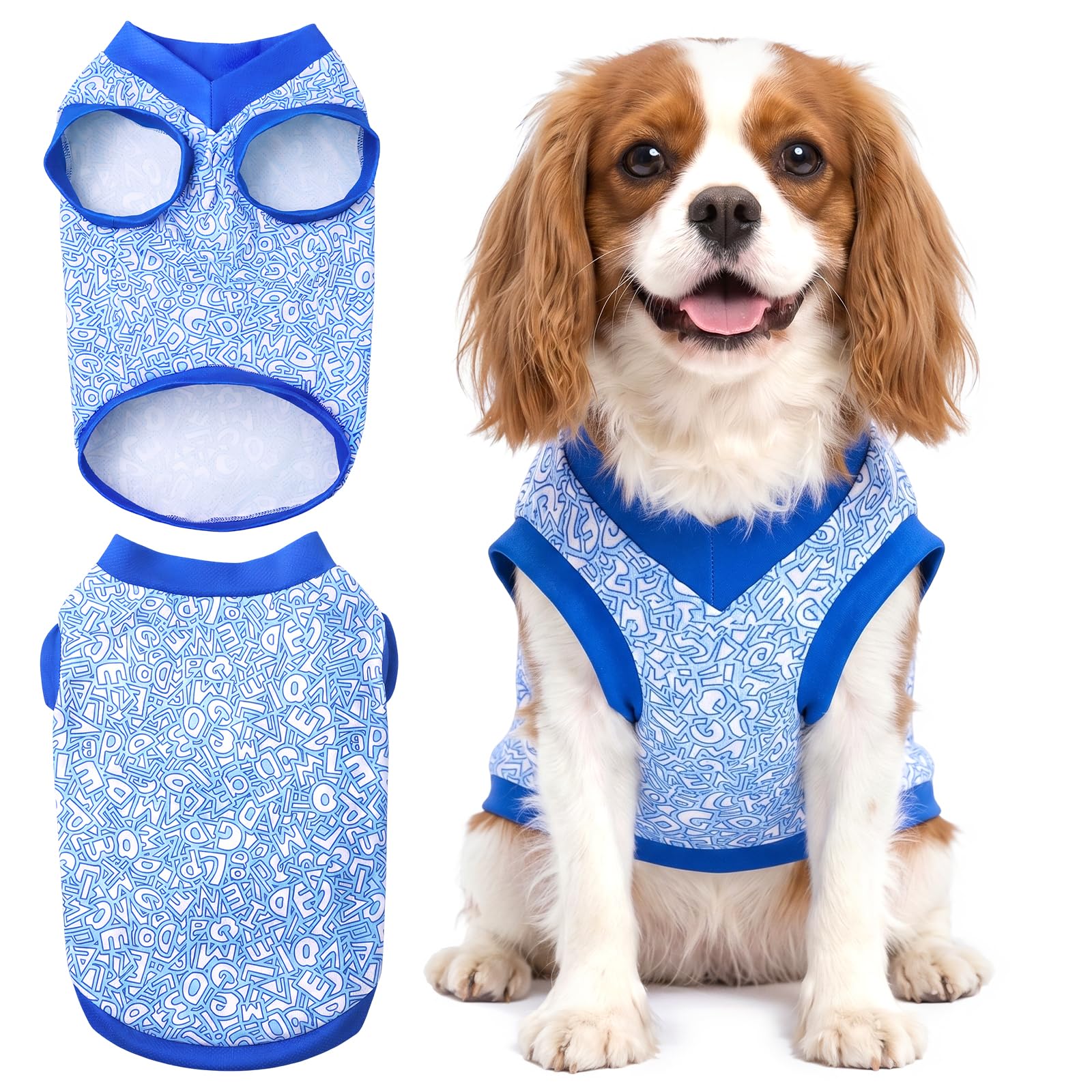 Kühlweste für Hunde, Atmungsaktiv Hundekühlweste Sommer, Soft Kühlmantel für Hunde,Cool und Bequem Hundeshirt, Leichte Hundemantel für Kleine Mittelgroße,für Spaziergang Outdoor