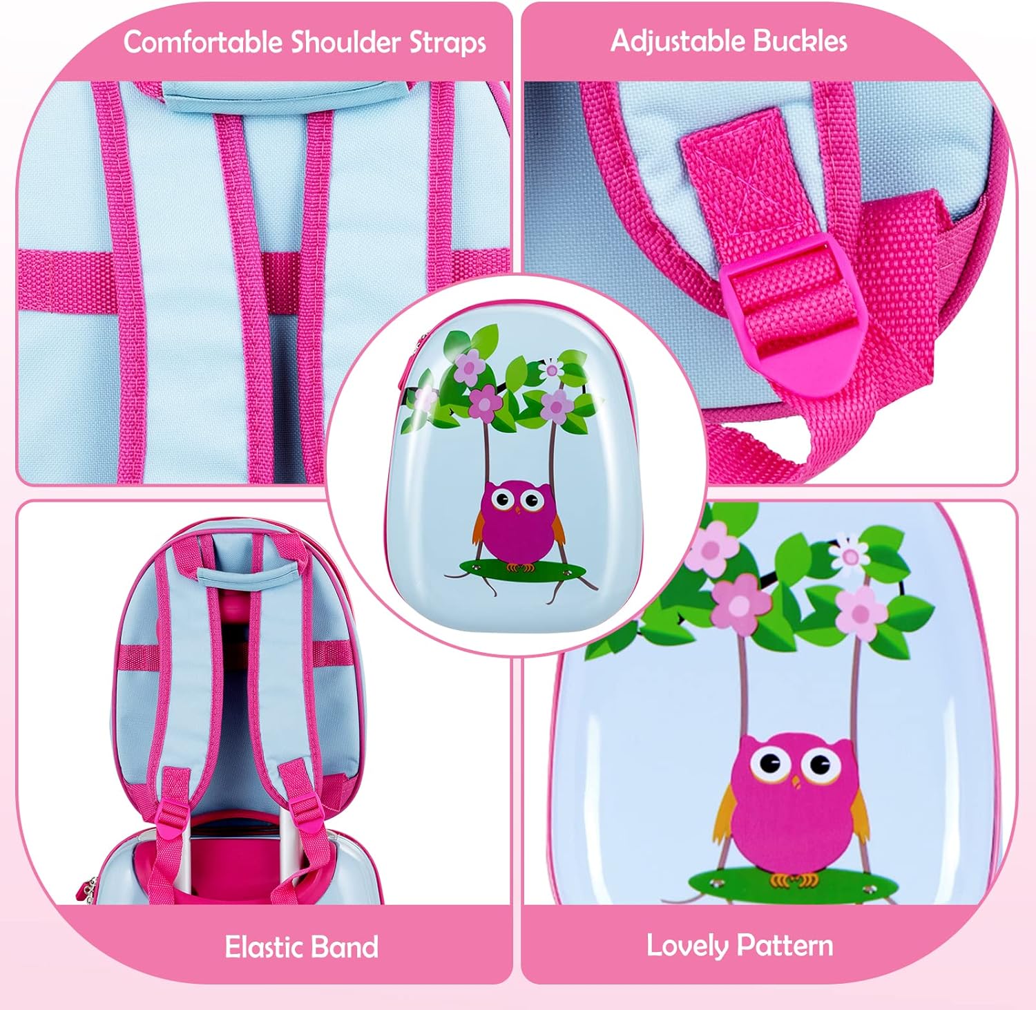 review KOTEK Kids Carry On Luggage Set, 16