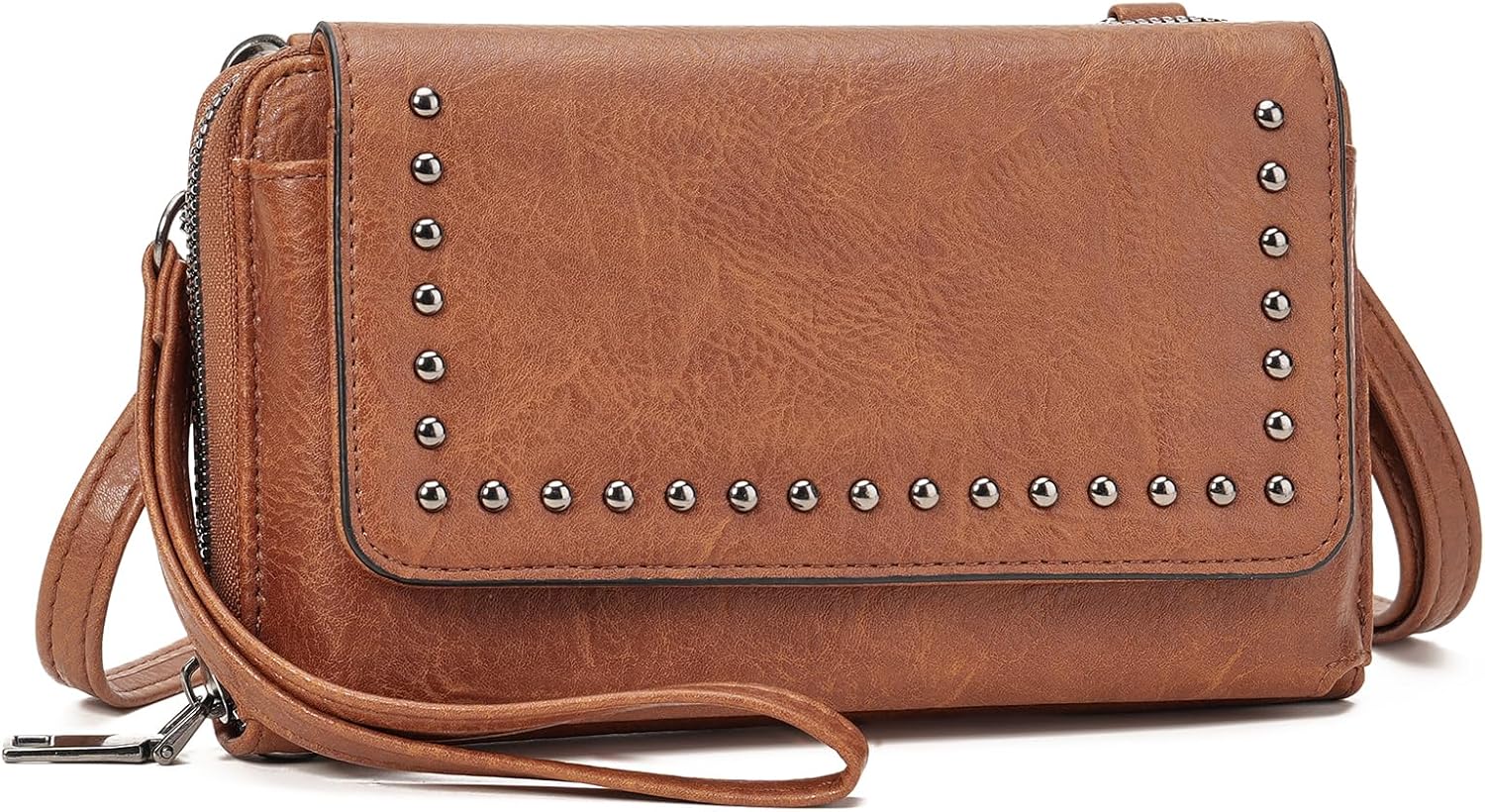 GAEKEAO Small Crossbody Bag for Women Vegan Leather Cell Phone Wallet Wristlet Purse Clutch with Zip Around 2 Straps - Image 7