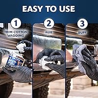 Vista 5 de Cera para automóviles de Eagle One, Nevr-Dull Algodón para pulir metal, 5 Oz