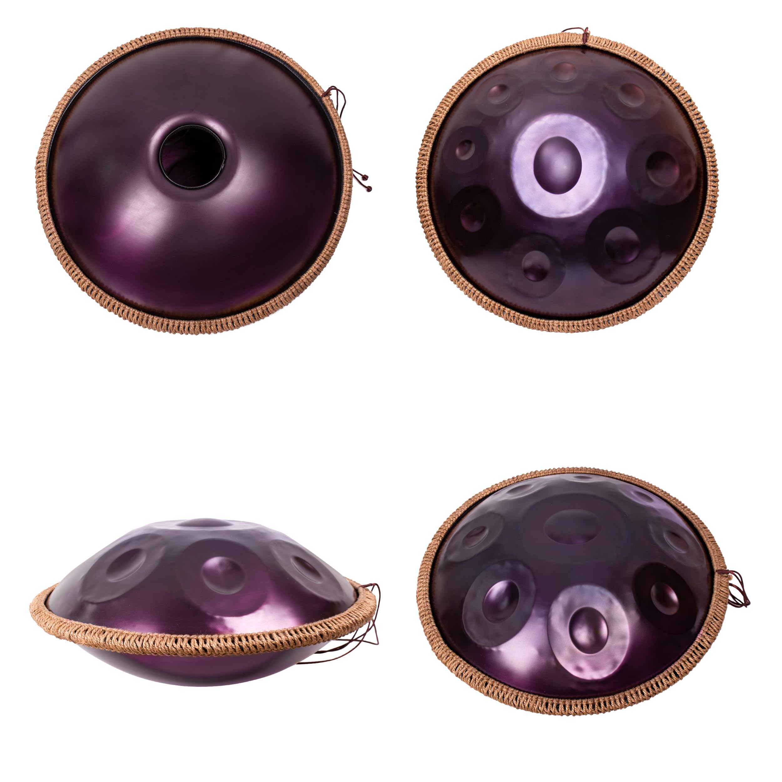 Strumento a Tamburo handpan - per Principianti, Acciaio 9 Toni 18 Pollici, Mano in sol Maggiore, Handpan con Borsa e Supporto, Strumenti Musicali per la guarigione del Suono, medit