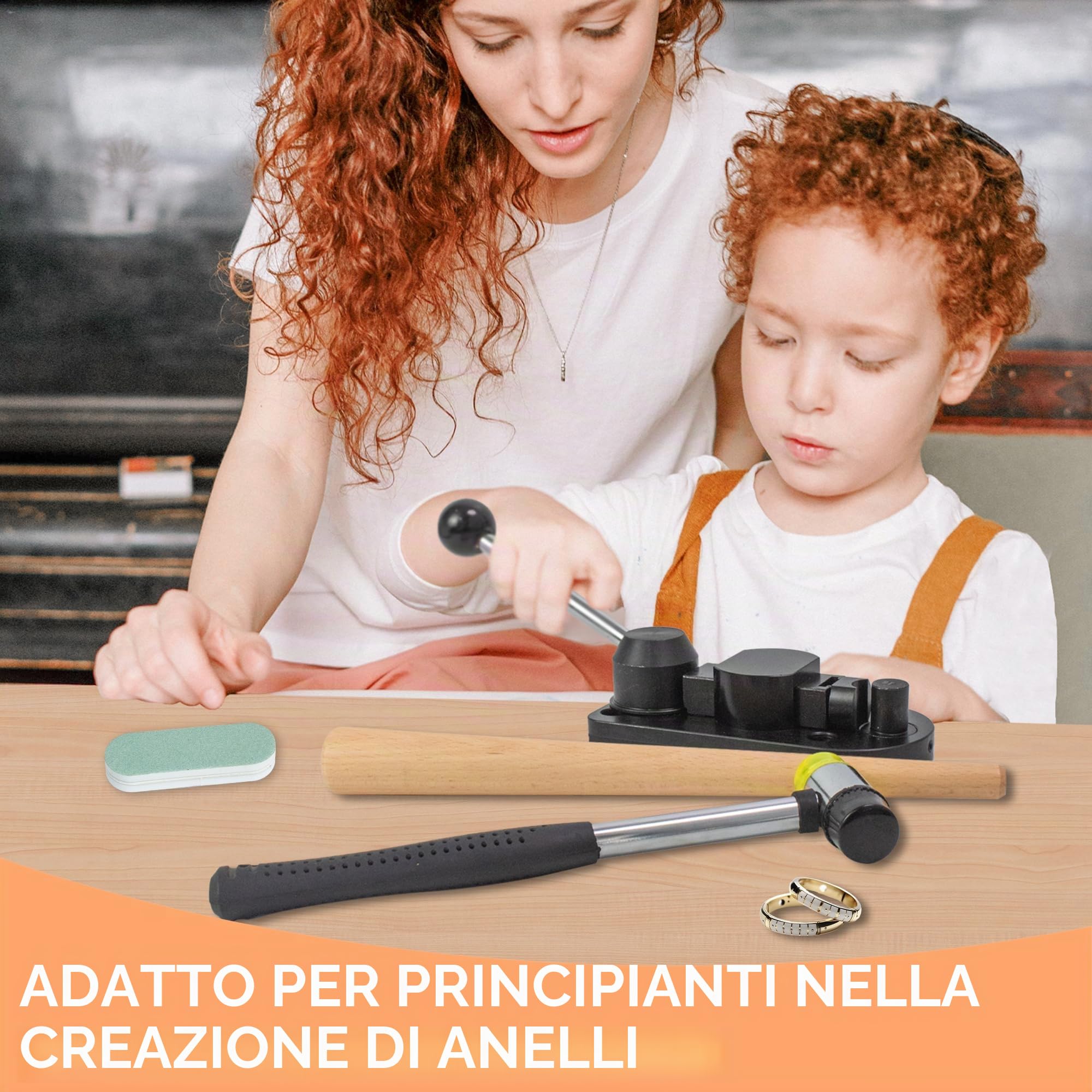 NEEDLENEST Anello Bender Tool Kit per cucchiai anelli, cucchiaio fai da te, macchina con sega 3 in 1, anello resistente, per la produzione di gioielli, set completo di strumenti di piegatura