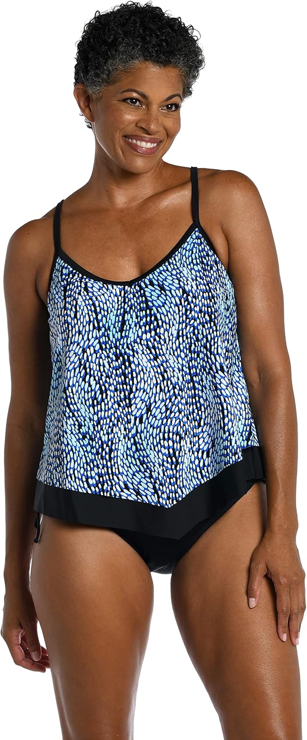 Maxine Of Hollywood | Swim | New Maxine Of Hollywood Watercolor Flutter Tankini Top 6475b9e75d686bf6a51569d0 - View #6