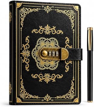 A5 Password Journal with Lock Pen Gift Box Set, 200 Pages Secret Diary