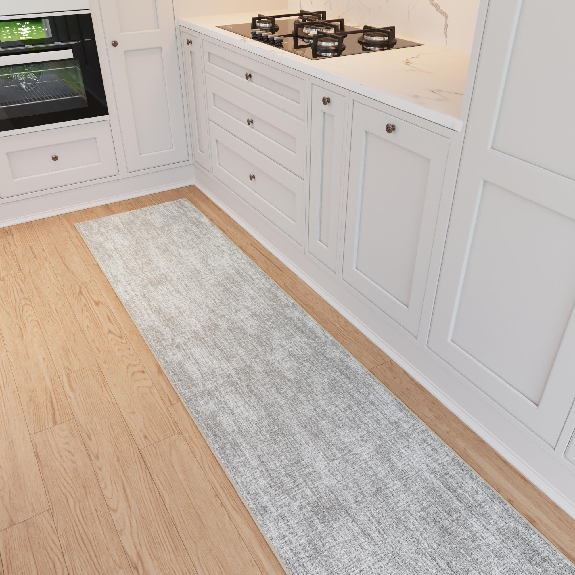 Ottomanson Mud Mat 111 x 2 Indoor Door Mat Machine Washable Soft Non-Slip Rug Quick Dry Low Pile