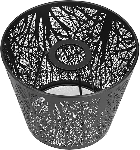 Miniatura 8 de Pantalla de lámpara de campana de hierro forjado, pantalla tallada en forma de árbol de bosque E27, mini pantalla para lámpara de mesa, dormitorio,