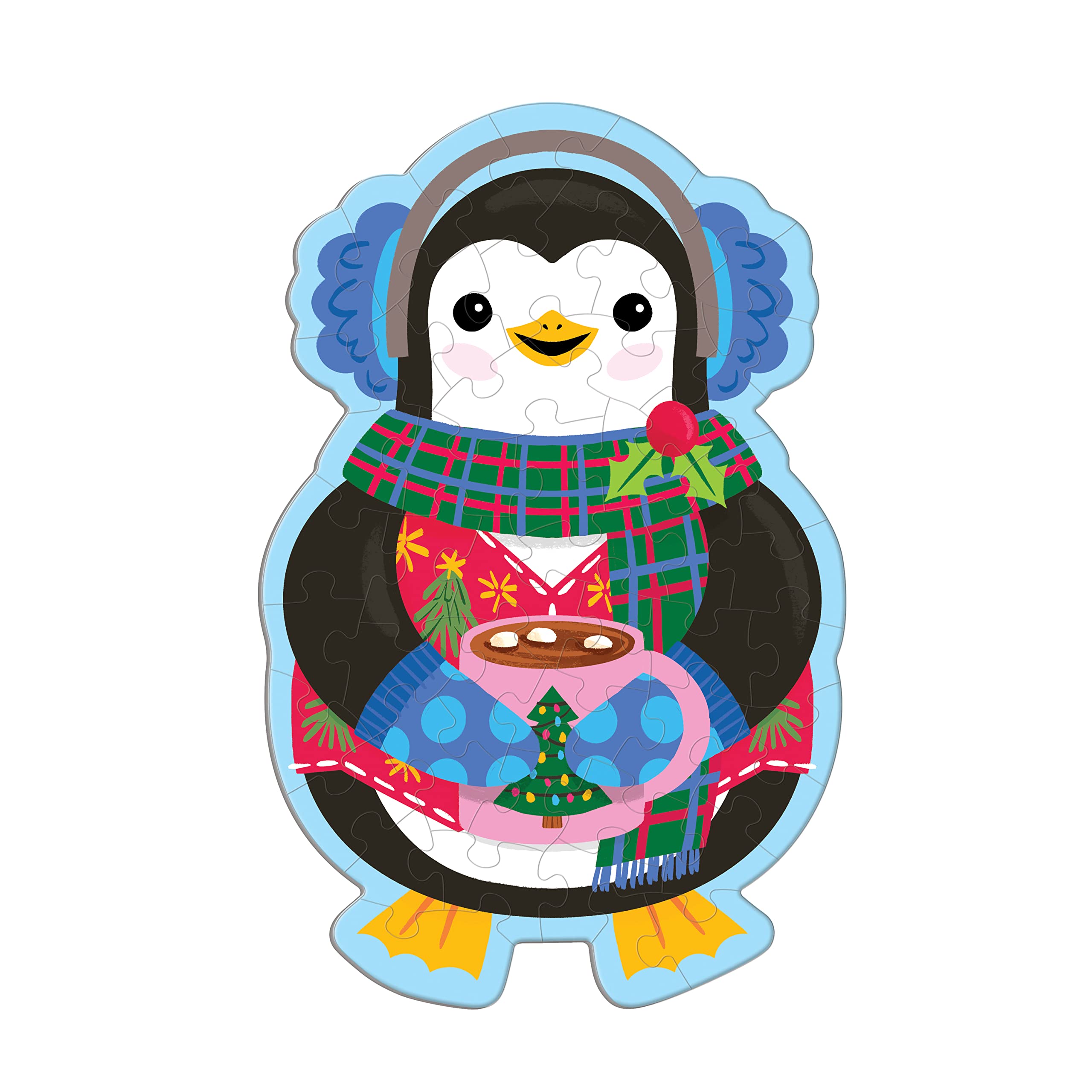 Mudpuppy Hot Cocoa Penguin - 48 Piece Mini Scratch & Sniff Puzzle with Colorful and Fun Illustrations of A Cozy Winter Penguin and Scented Puzzle Pieces - Image 3