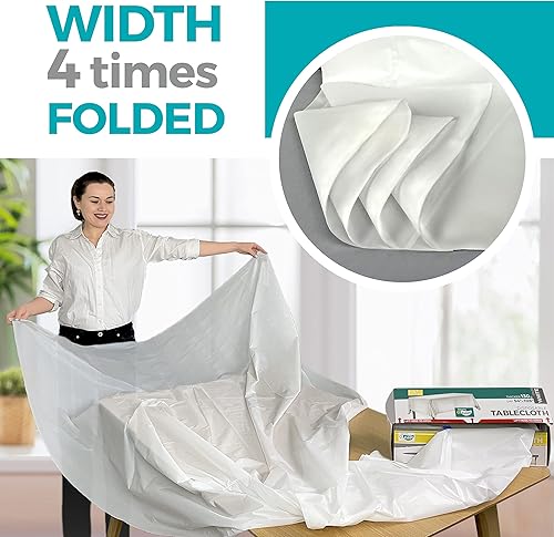 Miniatura 80 de Rollo de mantel de plástico negro de 54 x 100 pies con caja de cortador integrada, mantel desechable para fiestas, pícnic, eventos Negro,Rosa