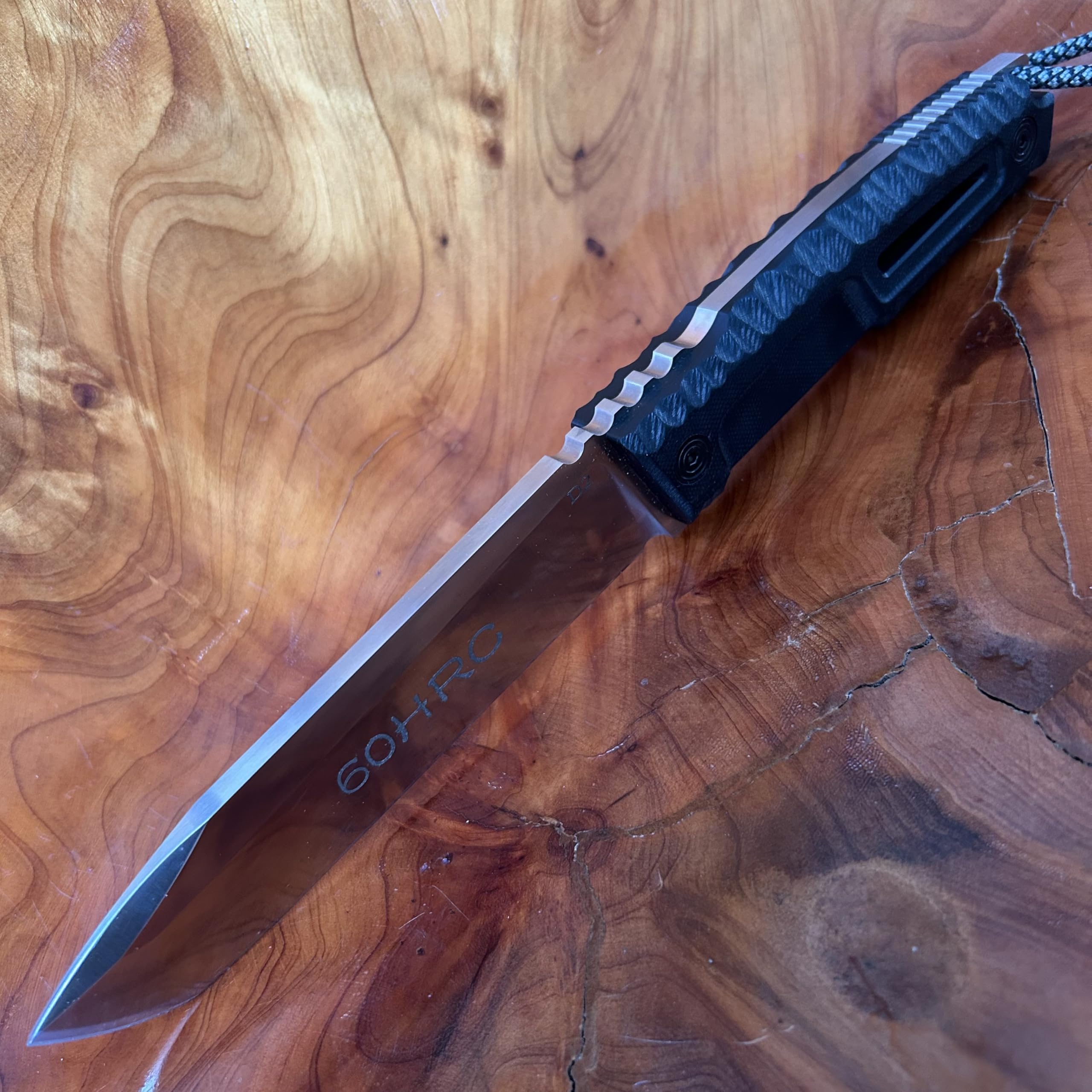 27cm【Manico in G10 - Fodero in Kydex】acciaio D2 Coltello da campeggio