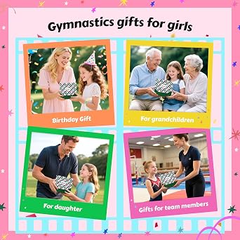 Moyel Gymnastics Gifts for Girls, Gymnastics Socks Age 8-12 | Gymnastics themed socks with fun design, gift box packaging and a thoughtful present for young gymnastics fans
