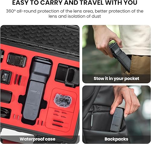 Miniatura 6 de STARTRC Gimbal Funda protectora para DJI Osmo Pocket 3 Creator Combo, almacenamiento anticaídas Protector de pantalla de lente de cámara de mano