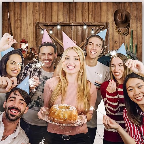 Miniatura 4 de SOAPPERMST Fondo de vaquero occidental de 7 x 5 pies, suministros de fiesta, decoración de fondo, cortina de fondo, pancarta de cumpleaños,