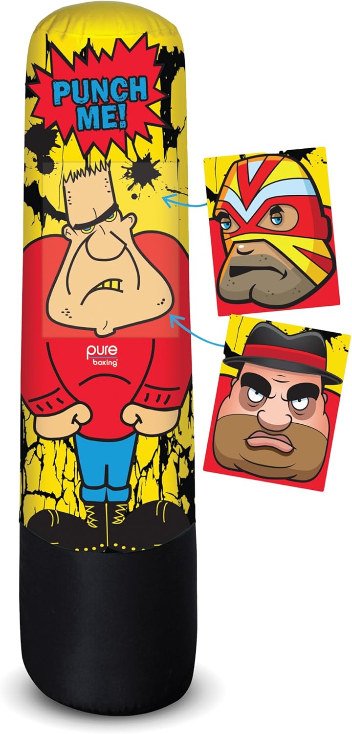 Pure Boxing Bully Bag Inflatable Punching Bag for Kids, Heavy Bags