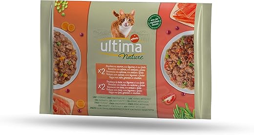 Ultima Nature – Comida húmeda para gatos adultos Ultima Nature salmón y trucha 4 x 85 g. 340 g