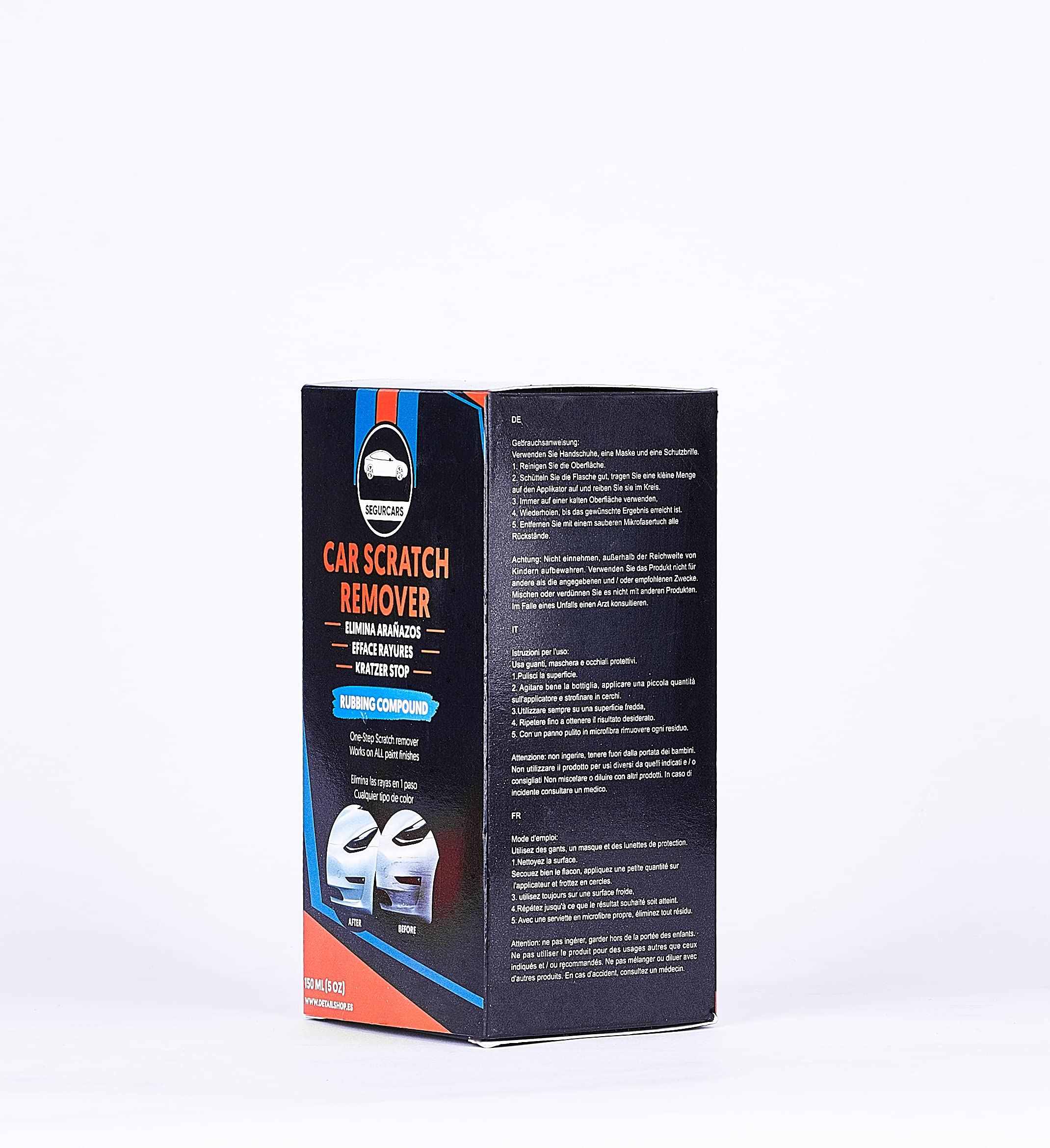 2x Kit Di Rimozione Dell'auto Vernice Per La Riparazione Dei Graffi Pasta Composta Per Carrozzeria Ritocco Trasparente Rimozione