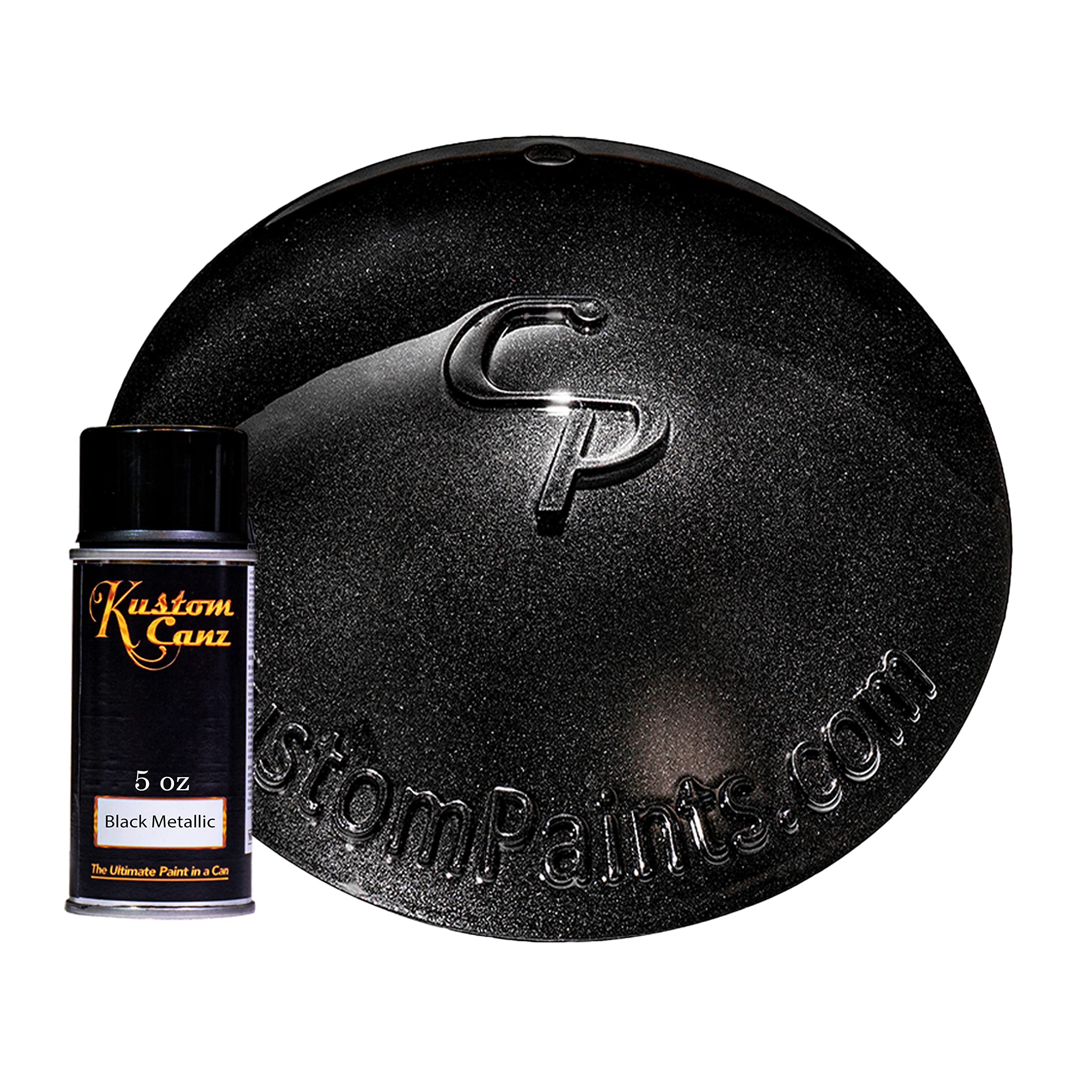 Kustom Canz 5oz Aerosol Can - Base Metallic Black Urethane basecoat