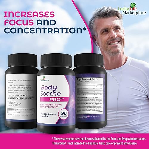 Miniatura 6 de Body Soothe Pro - Fórmula neuropatía nerviosa extra fuerte - Apoyo natural a base de hierbas para neuropatía, circulación mejorada y reducción del