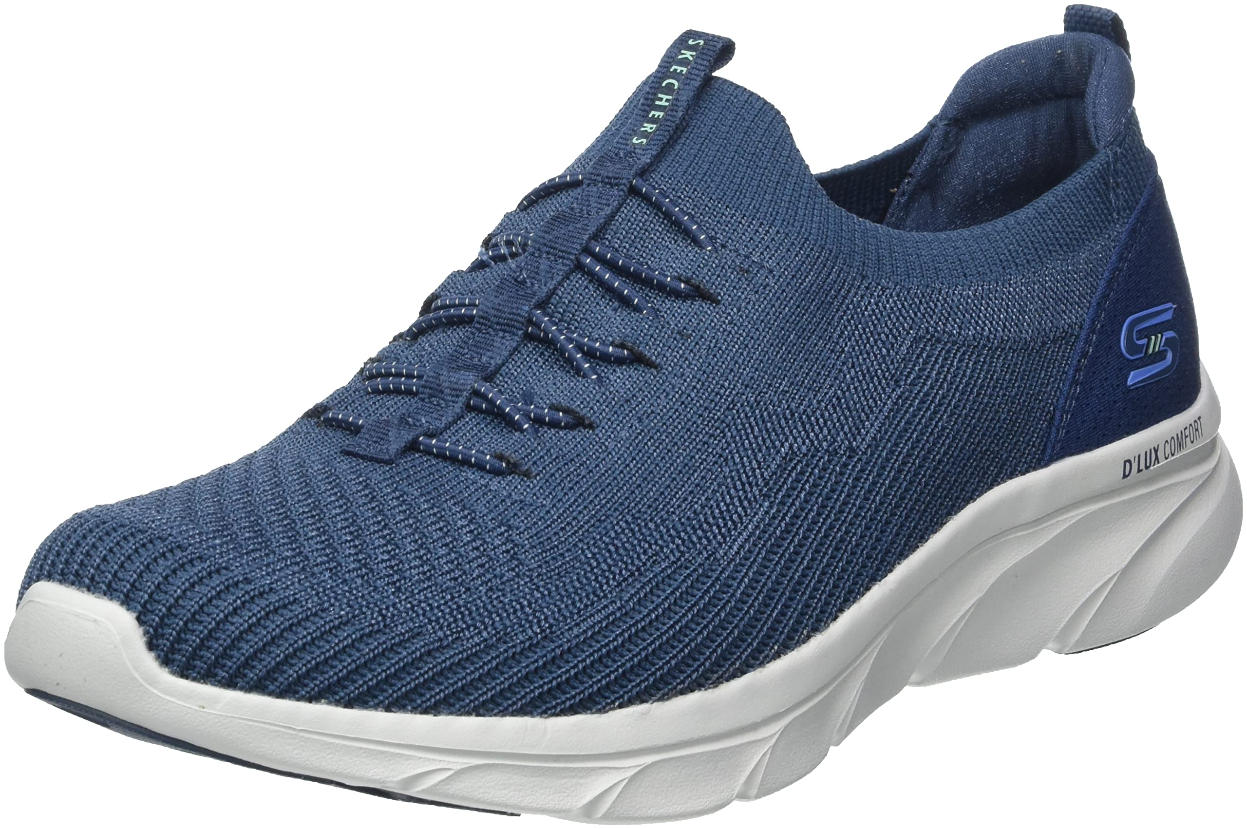 Skechers-Womens-DLUX Comfort - BONU-Blue-Sneakers-UK 7 (B09PZ7HTHM) Amazon Price History, Amazon Price Tracker