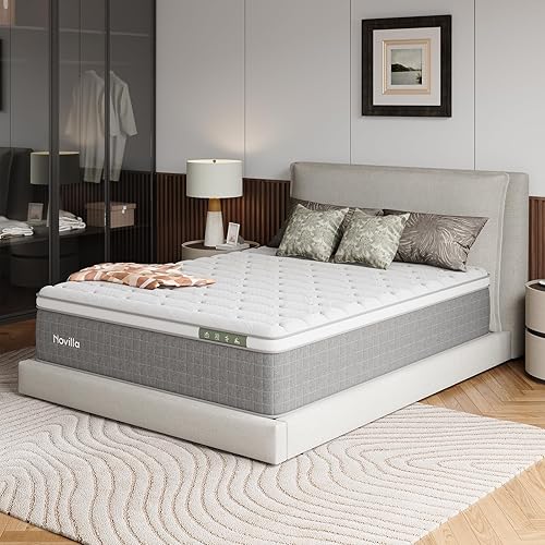 Miniatura 2 de Novilla Colchón de 14 Pulgadas Tamaño King, Colchón Híbrido Tamaño King con Cubierta de Nylon de Tacto Fresco, Espuma Viscoelástica de Gel y