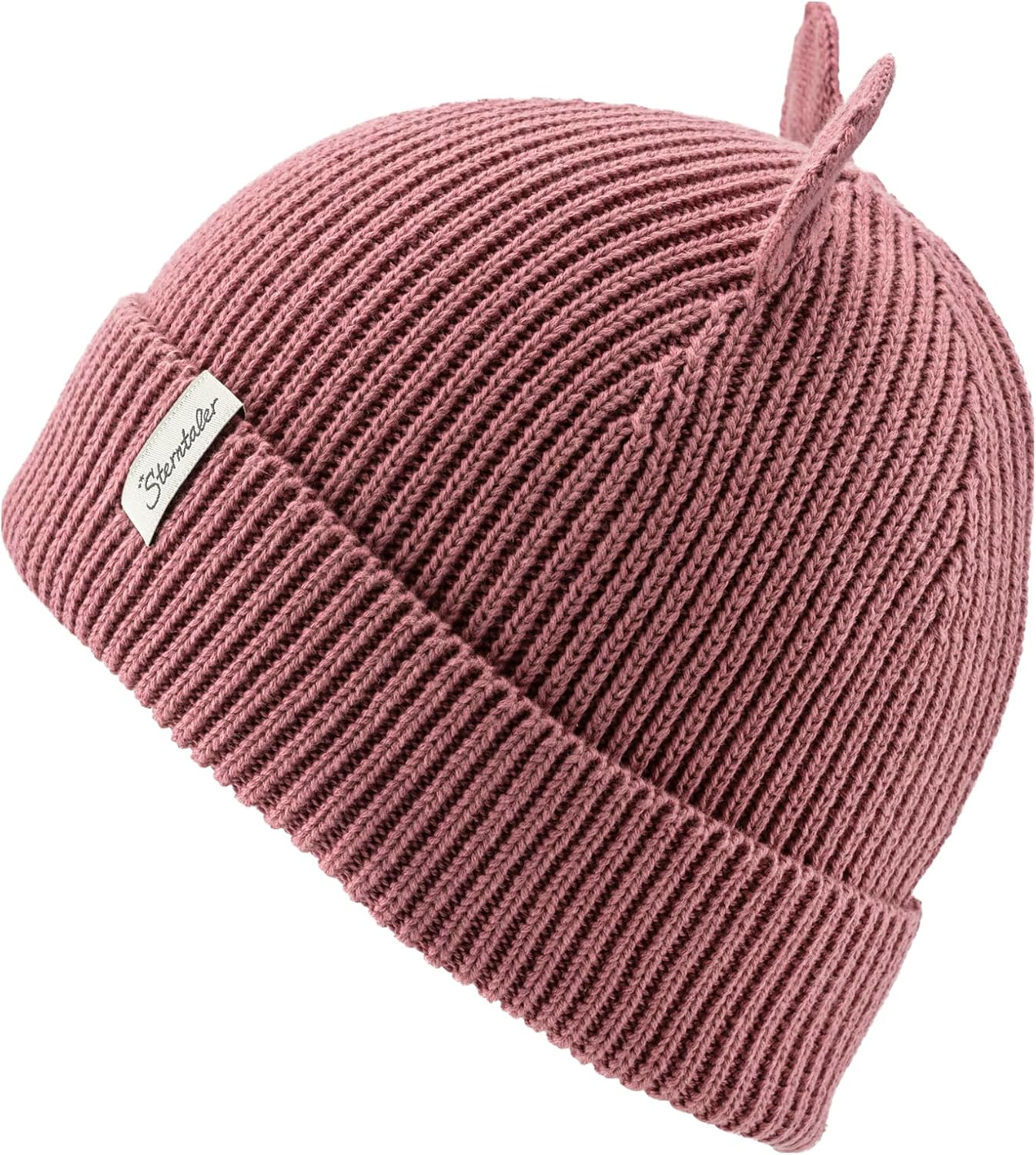 Öhrli knitted hats with lapels, GOTS, Pink