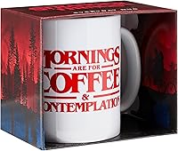 Vista 2 de Pyramid International Stranger Things - Taza de cerámica con diseño de café y contemplación en caja de presentación, producto