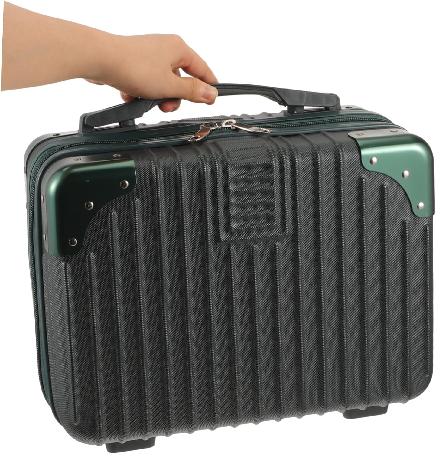 14-inch Waterproof Makeup Storage Case Portable Carry Suitcase for Travel Simple Organizer Handle for Women for Beauty Products