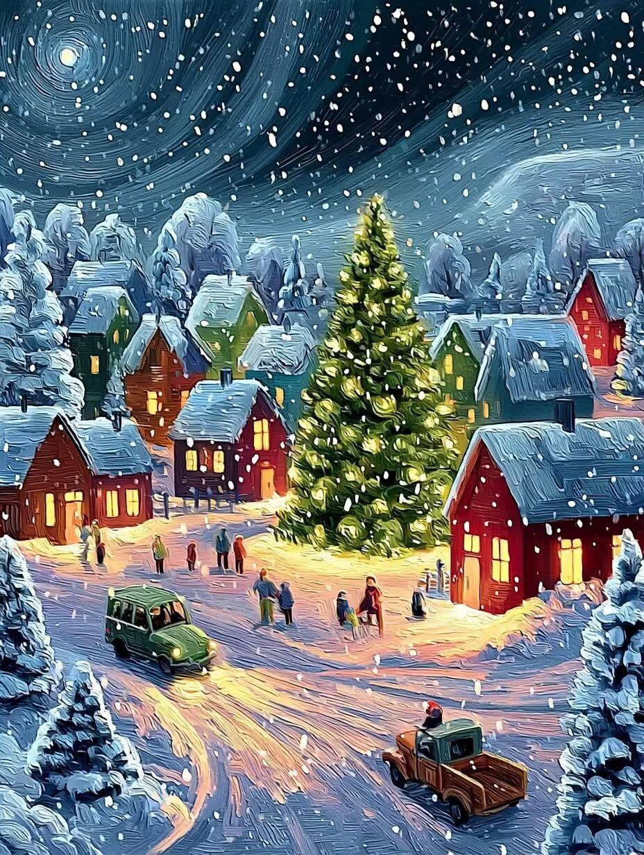 5D Diamond Painting Kit Painted Christmas,for Beginners