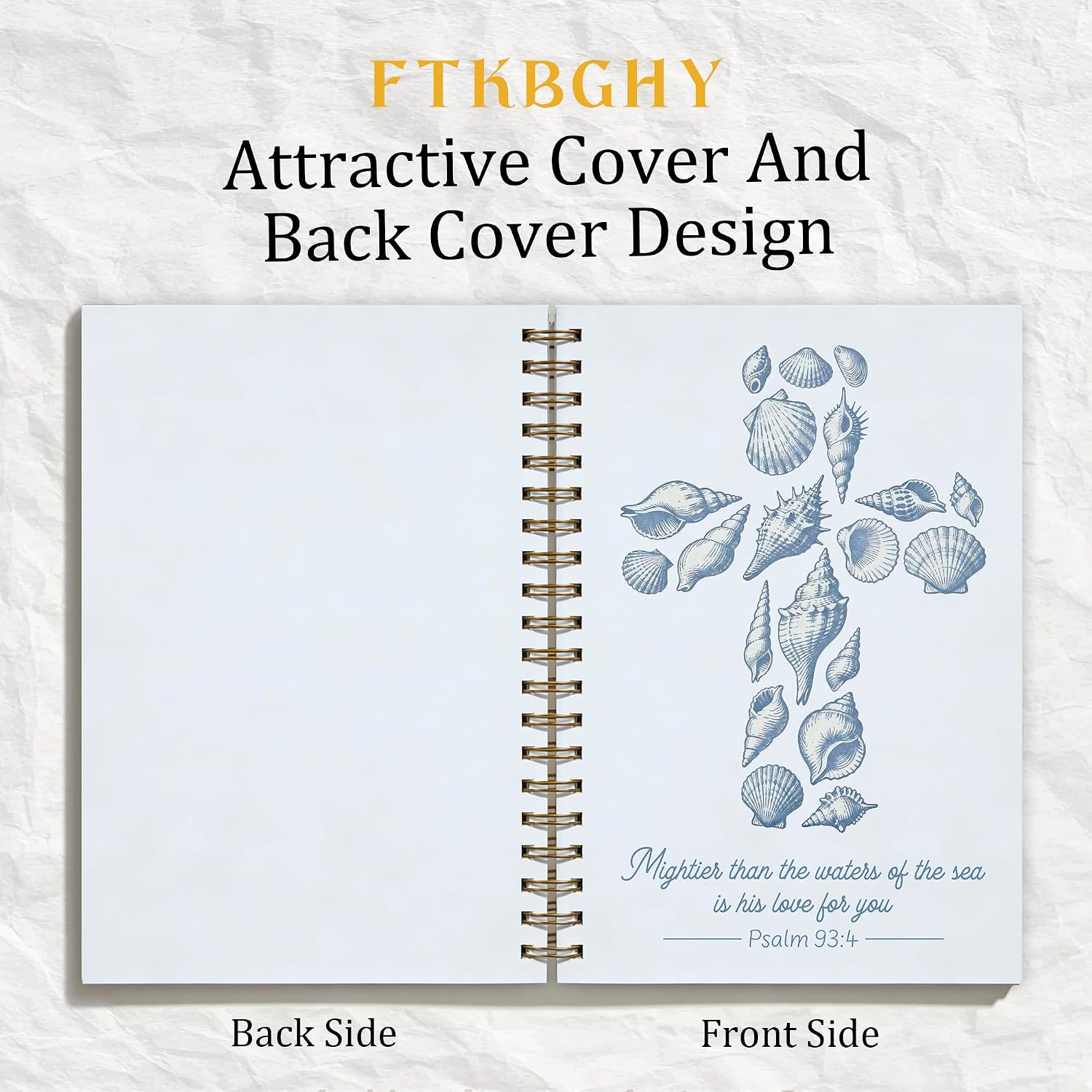 Blue Beach Christian Journal Notebook 5.5x8.3 Inch image 3