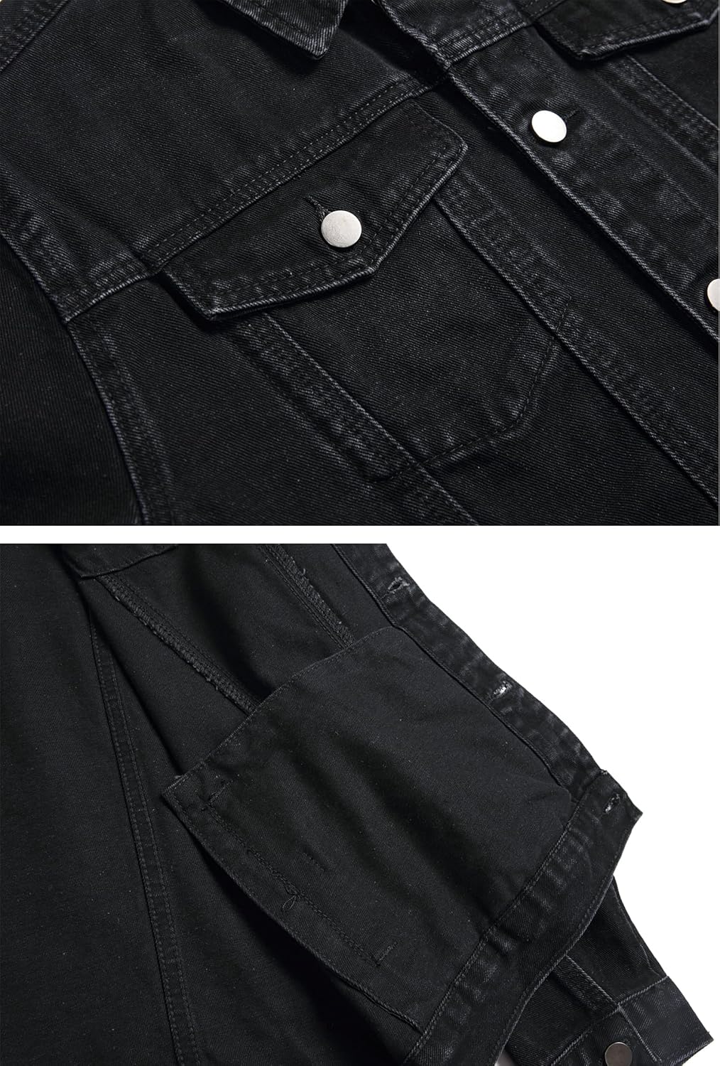 Denim Jacket Men,Men's Stretch Slim Fit Jean Jacket,Classic Ripped Trucker Denim Coat,Men Fashion Outdoor Jacket - Image 5