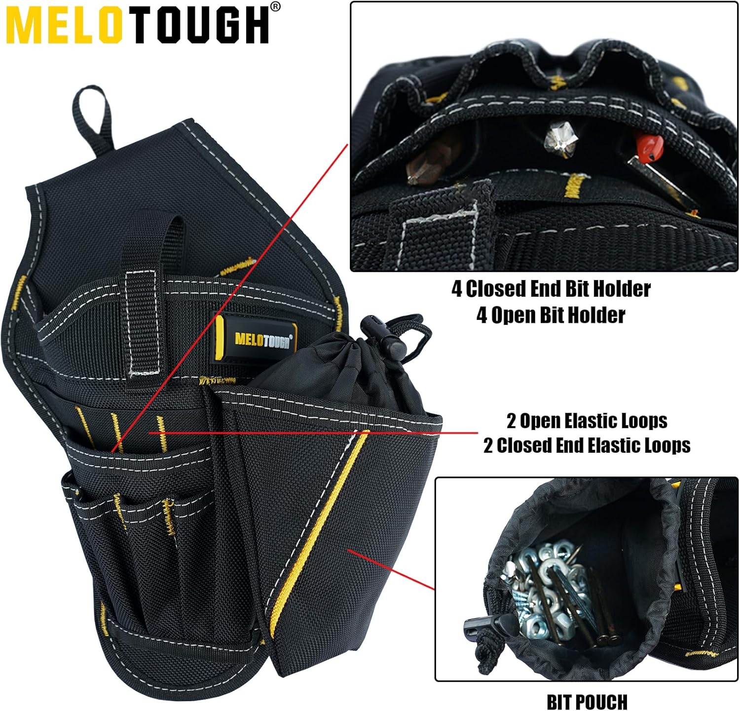 MELOTOUGH Drill Holster Impact Driver Holster,and Padded Tool Belt