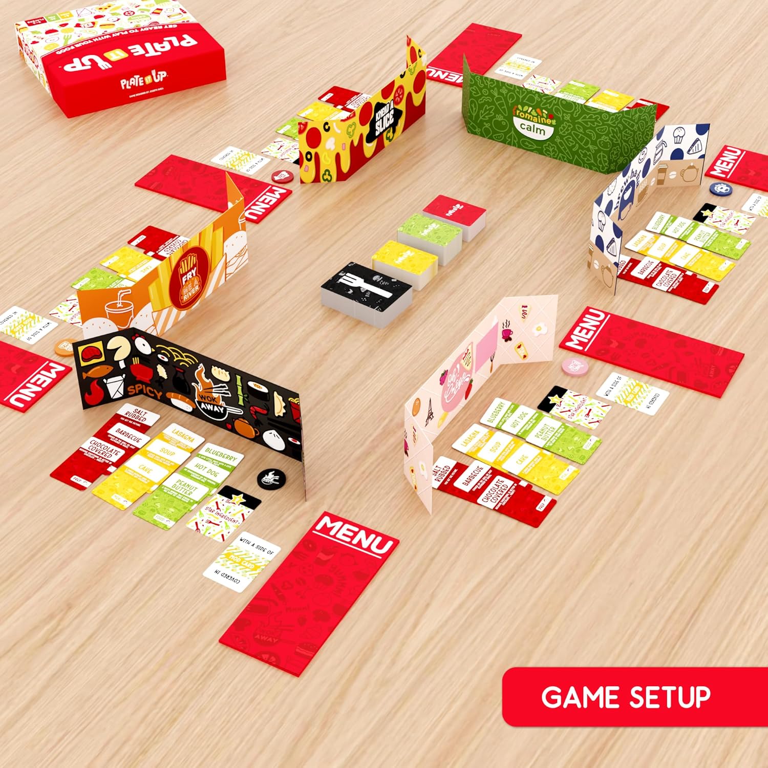 Blue Wasatch Games Plate It Up - Invent Crazy Foods, Order Your Favorite, Laugh and Win | Includes Over 350 Foods and Fun Scenarios | Ages 8+ | 3-6 Players | 20 Min to Play