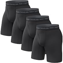 Pair of Thieves Men Every Day Kit Long Boxer Briefs | Underwear for Men | Soft, Tagless, Cotton Blend | Moisture Wicking