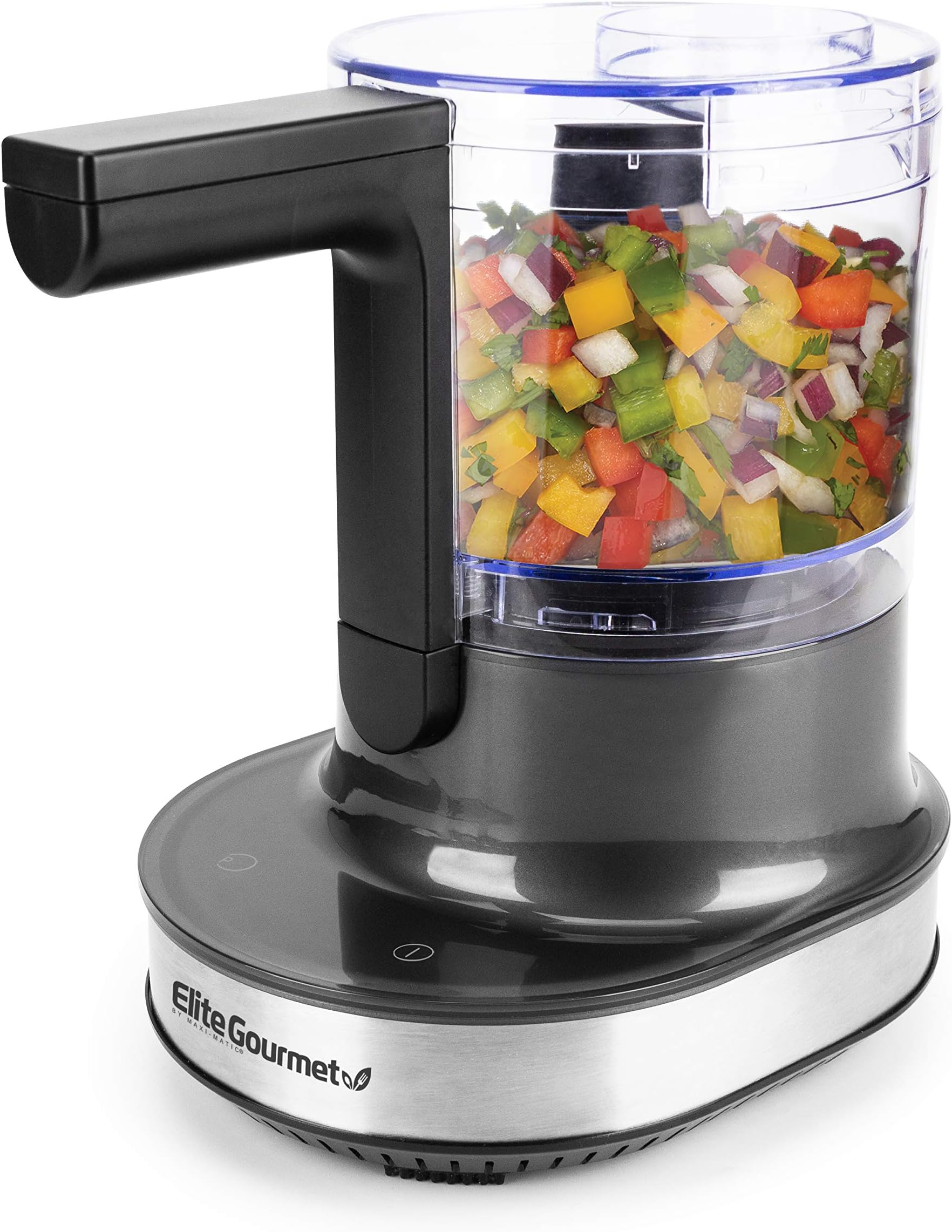Elite Gourmet EMC4423 Maxi-Matic Patented Electric HoverChop Vegetable Food Prep Processor Chopper, Up/Down Chopping Motion, Chop, Grind, Emulsify, Puree, Mince, Touch Screen Keypad