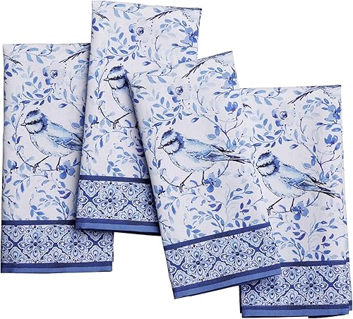 Miniatura 130 de Maison d' Hermine Juego de 4 servilletas de tela 100% algodón reutilizables para uso diario, servilletas cuadradas lavables para cenas, fiestas