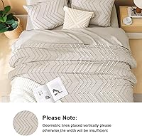 Vista 7 de Litanika Queen Comforter Set with Sheets Beige - 7 Pieces Bed in a Bag Queen Chevron Tufted Complete Bedding Sets with Comforter, Sheets