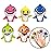 Nickelodeon Baby Shark 5 Pc Finger Puppet Set - Party Favors, Educational, Bath Toys, Story Time, Beach Toys, Playtime,5 Count (Pack of 1)
