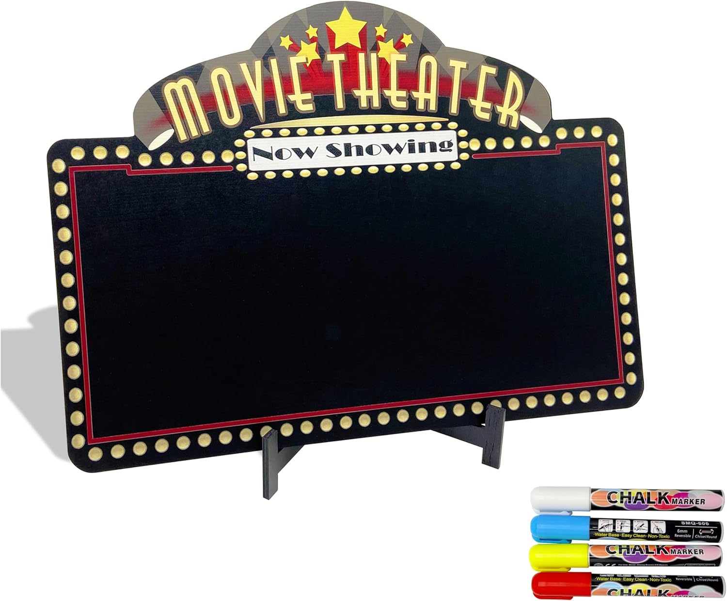 Movie Night Now Showing Chalkboard Supplies Kit 16x11 inches, Movie Night