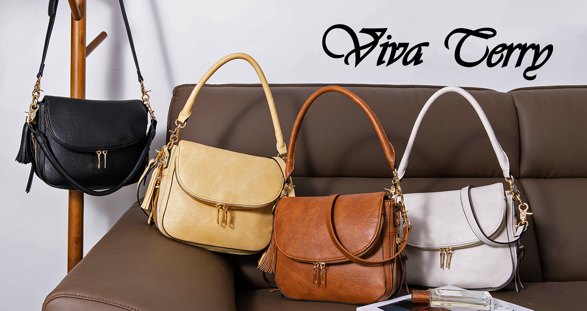 Viva Terry Mini Crossbody Purse For Women - Vegan Leather Small Bag With Adjustable Strap
