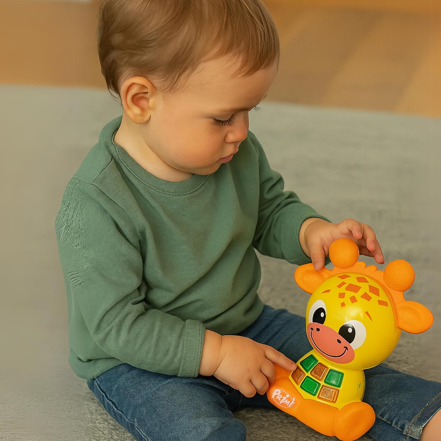 Musical Giraffe, Interactive Game in Italian with Lights, +20 Sounds and Educational Songs, Tactile Ears and Adjustable Volume