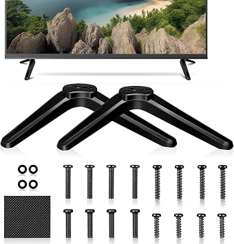 DOITOOL TV Stand Legs Replacement, 2 Pack Tabletop TV Feet with Screw Kit