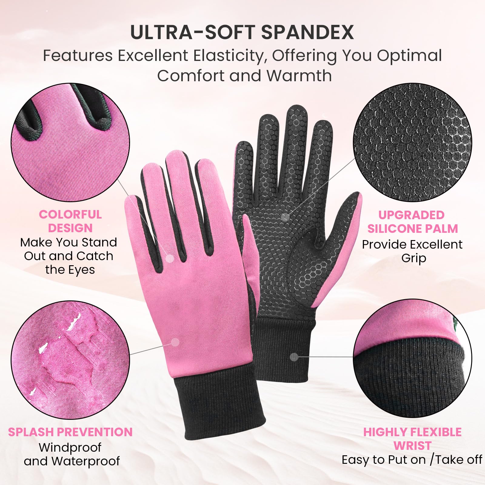 FINGER TEN Winter Golf Gloves Women Warm Left Hand Right Grip Cold Weather Value Pair - Image 2