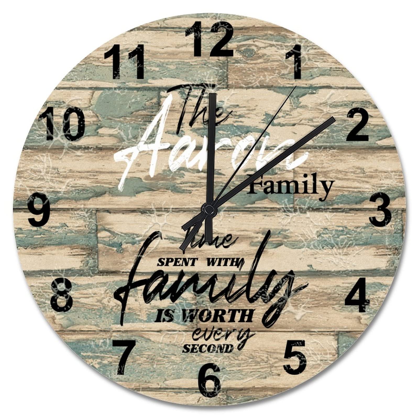 Horloge murale en bois vintage 38,1 cm silencieuse pour votre intérieur
