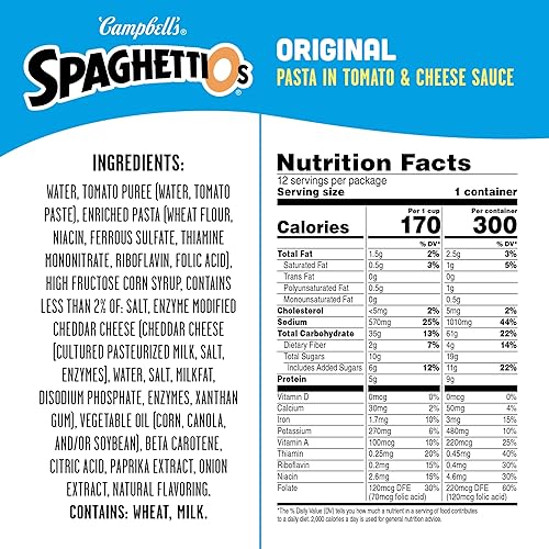 Miniatura 2 de SpaghettiOs Pasta enlatada original, lata de 15.8 onzas (paquete de 12)