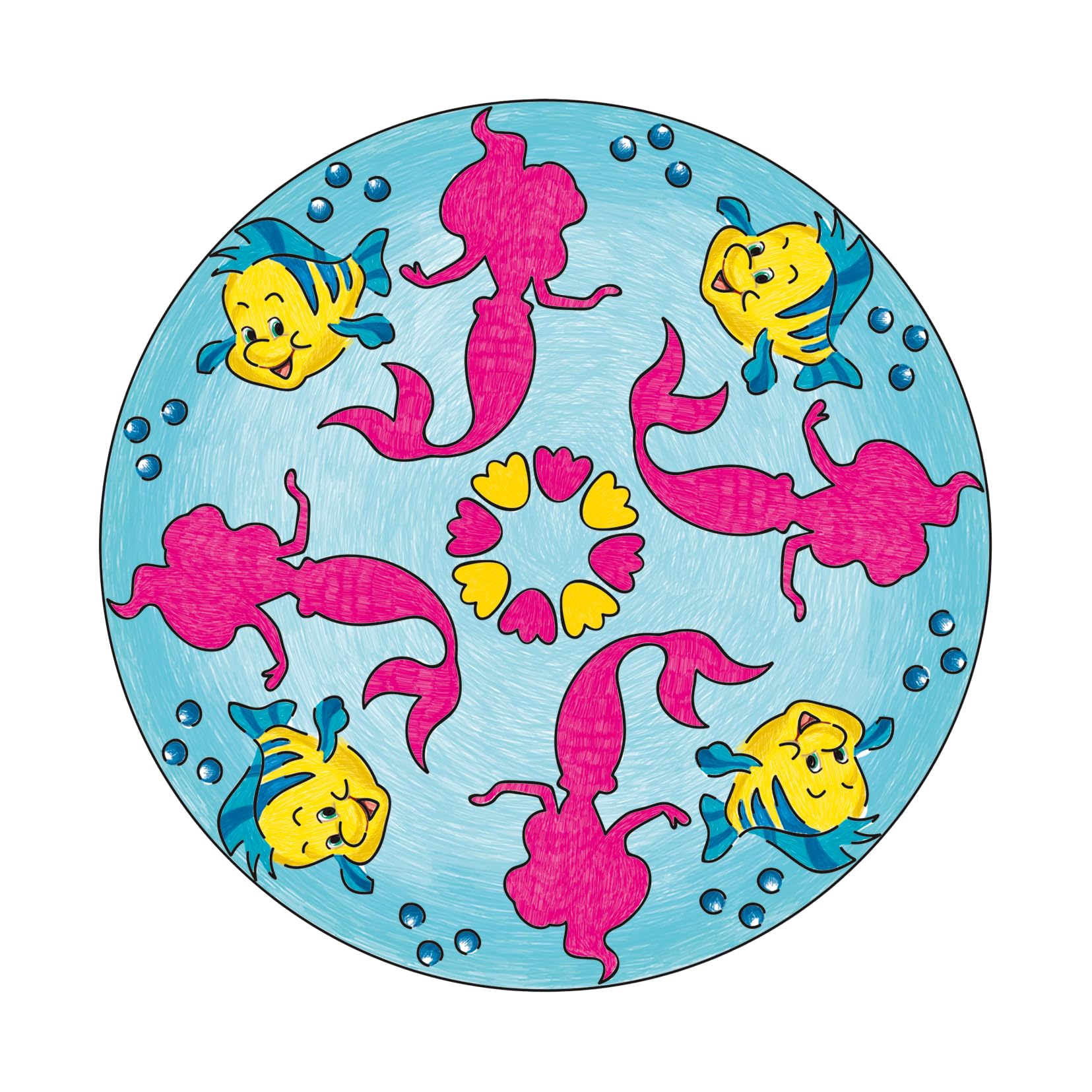Ravensburger Mandala Designer Disney Princess 23847, Zeichnen Lernen für Kinder ab 6 Jahren, Zeichen-Set mit Mandala-Schablonen für farbenfrohe Mandalas
