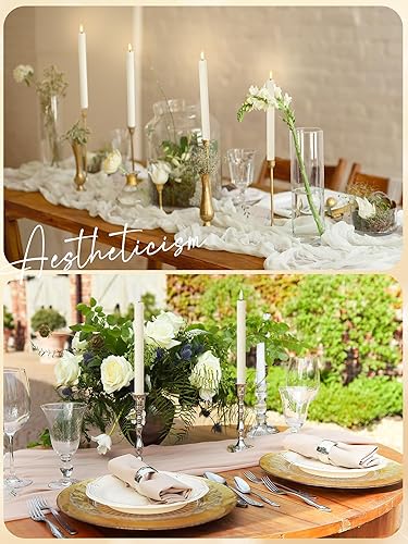 Miniatura 7 de Treela 36 velas cónicas sin llama de 11 pulgadas parpadeantes de imitación LED que funcionan con pilas, velas falsas eléctricas para Navidad,